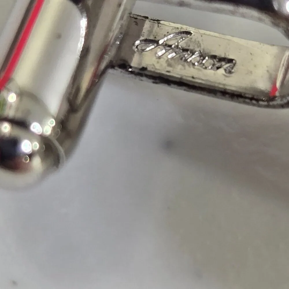 Anson Sterling Cufflinks Silver Textured Basic Everyday Diagonal Matte